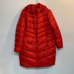 Lands End brand women’s winter Parka jacket red color size L